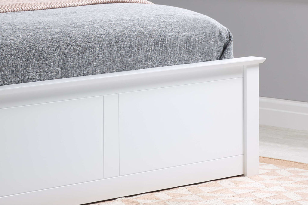 Phoenix Wooden Ottoman storage bed classic style buy now White or Oak